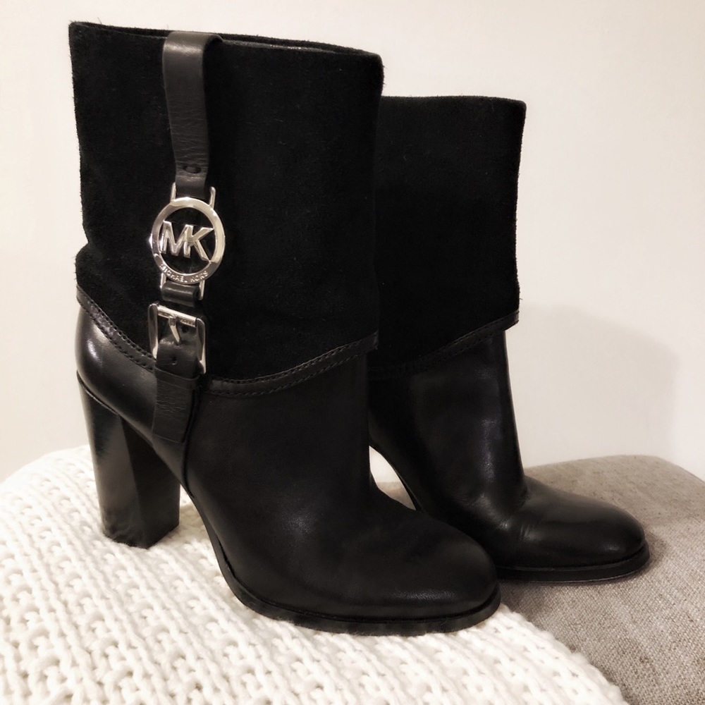 Michael Kors Suede and Leather Booties